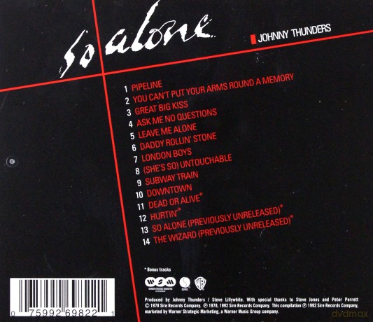Johnny Thunders: So Alone [CD]