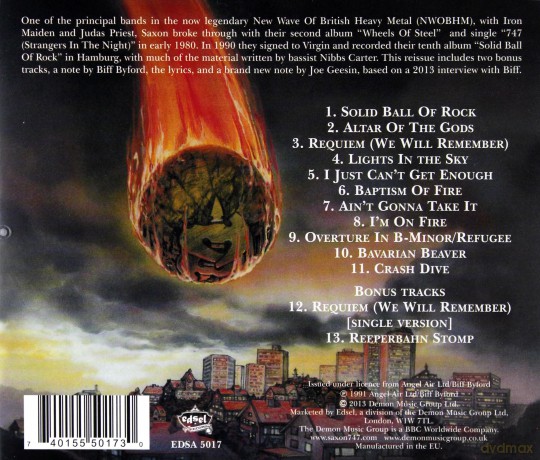 Saxon: Solid Ball Of Rock [CD]