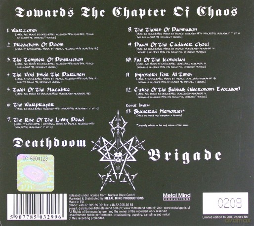 Warhammer: Towards The Chapter Of Chaos (Remastered + Bonus Tracks) (digipack) [CD]