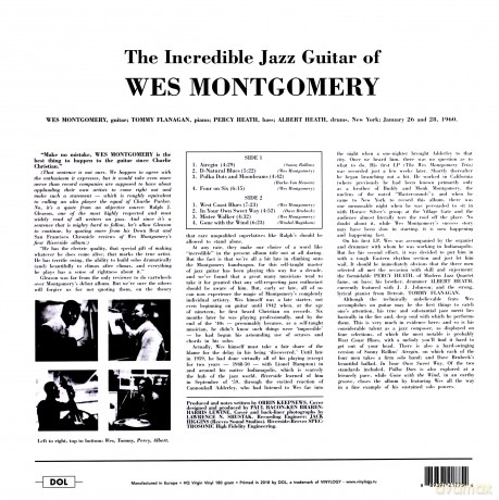 Wes Montgomery: The Incredible Jazz Guitar Of Wes Montgomery [Winyl]
