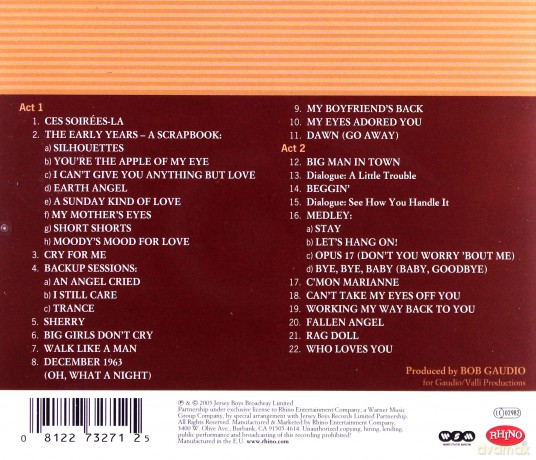Original Broadway Cast: The Jersey Boys [CD]