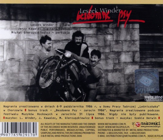 Leszek Winder: Bezdomne Psy [CD]