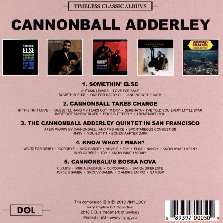 Cannonball Adderley: Timeless Classic Albums [5CD]