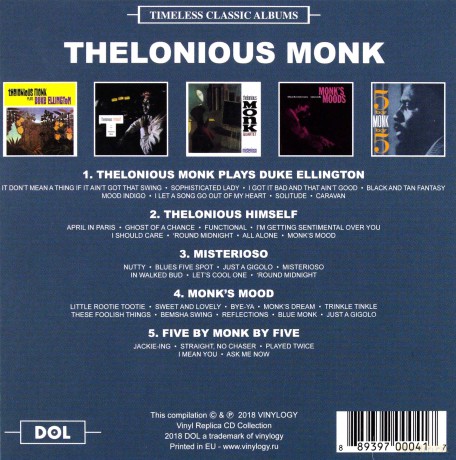 Thelonious Monk: Timeless Classic Albums [5CD]