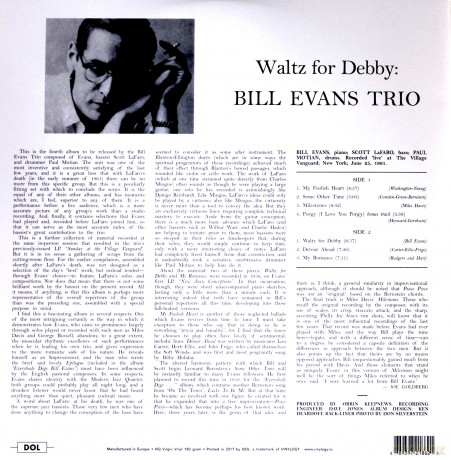 Bill Evans Trio: Waltz For Debby [Winyl]