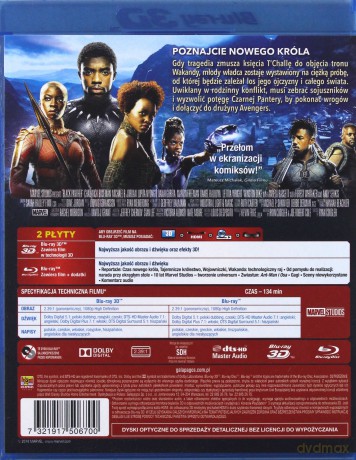 Czarna Pantera [Blu-Ray 3D]+[Blu-Ray]