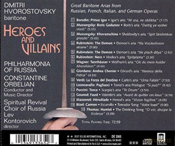 Dmitri Hvorostovsky: Heroes and Villians [CD]