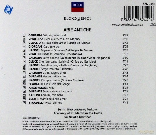Dmitri Hvorostovsky: Arie Antiche [CD]