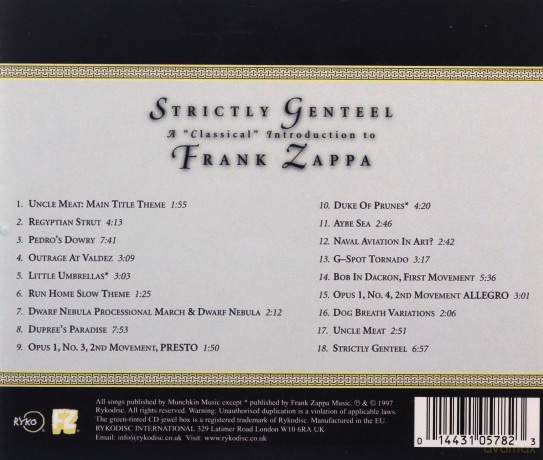 Frank Zappa: Strictly Genteel (A Classical Introduction To Frank Zappa) [CD]