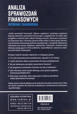 Analiza sprawozdań finansowych. Wybrane zagadnienia [KSIĄŻKA]