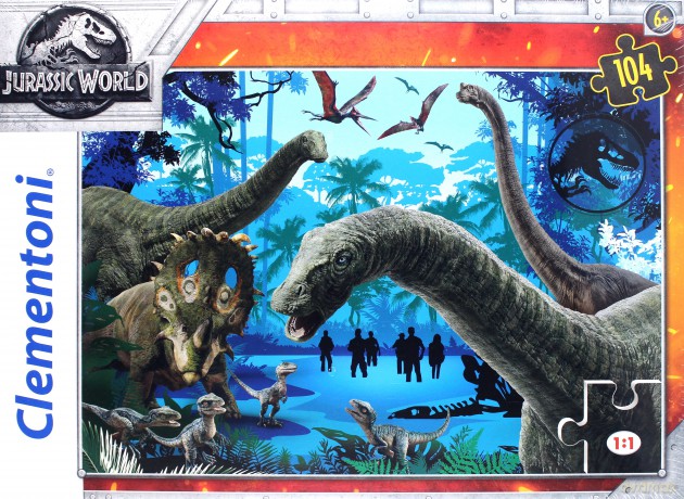 CLEMENTONI 104 el. Supercolor Jurassic World [PUZZLE]