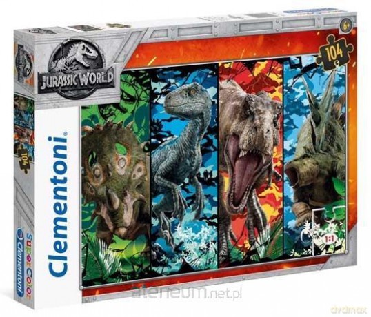CLEMENTONI 104 el. Supercolor Jurassic World [PUZZLE]
