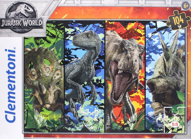 CLEMENTONI 104 el. Supercolor Jurassic World [PUZZLE]
