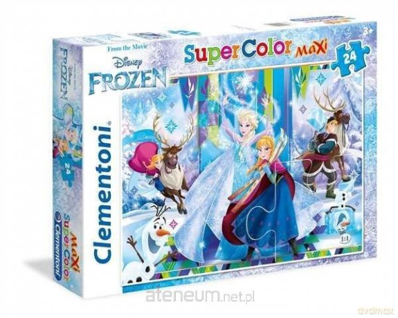 CLEMENTONI 24 el. maxi Superkolor Frozen [PUZZLE]