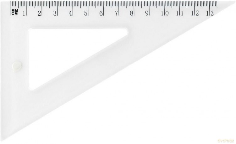 Ekierka szkolna GR-853T 13,5cm/60 transparent