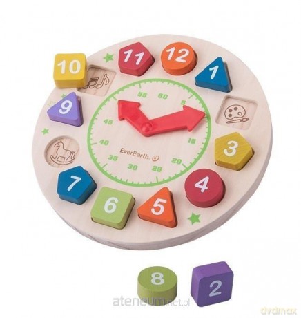 EVEREARTH Drewniany zegar