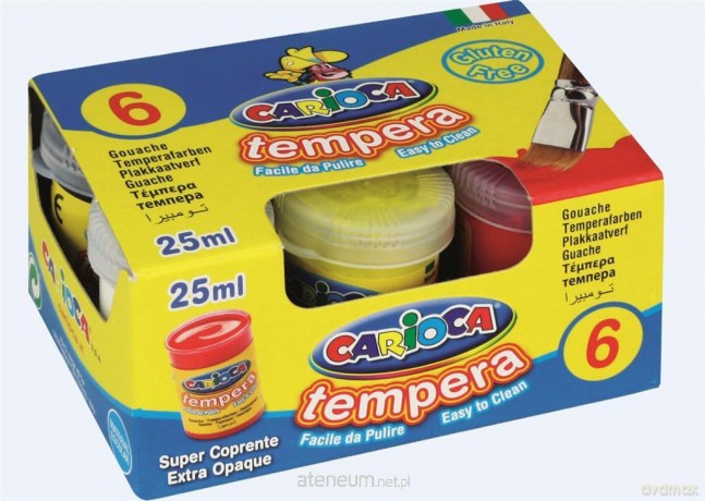 Farby Tempera 6 kolorów x 25 ml