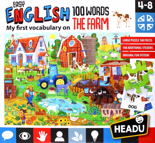 HEADU Angielski 100 słów - Farma [PUZZLE]
