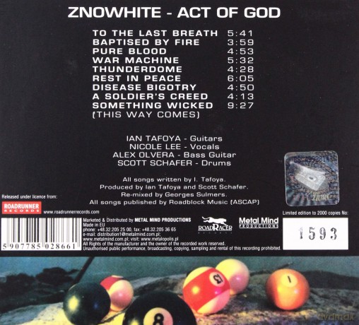 Znowhite: Act Of God + Bonusy (Reedycja) (digipack) [CD]