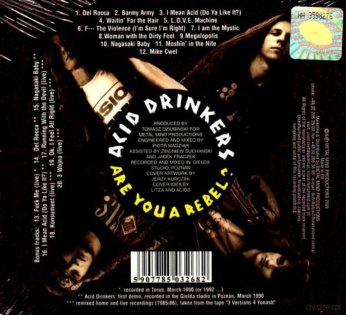 Acid Drinkers: Are You A Rebel [CD]
