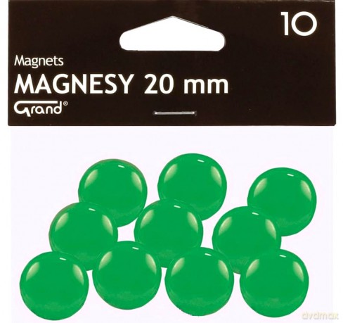 Magnes 20mm zielony 10 sztuk