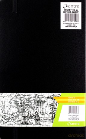 Notes A5 Kratka Romantyzm Czarny
