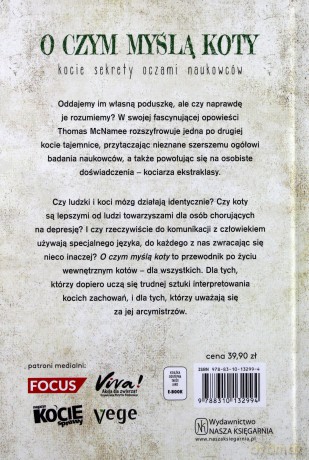 O czym myślą koty. Kocie sekrety oczami naukowców - Thomas McNamee [KSIĄŻKA]