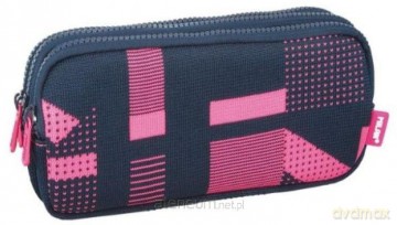 Piórnik 3 komorowy duży Knit róż