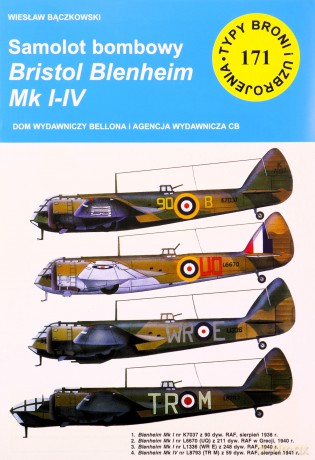 Samolot bombowy Bristol Blenheim Mk I-IV - Wiesław Bączkowski [KSIĄŻKA]