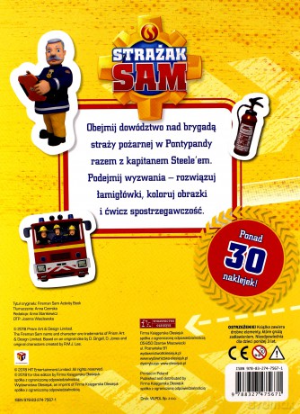 Strażak Sam. Baw się z Kapitanem! Kolorowanka [KSIĄŻKA]