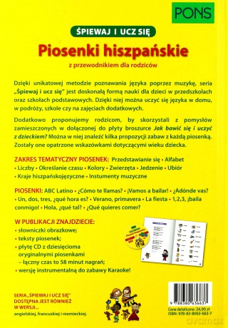 Śpiewaj i ucz się. Piosenki hiszpańskie [KSIĄŻKA]