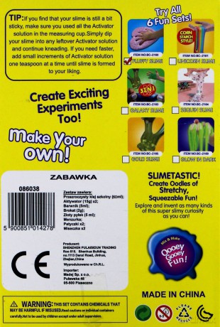Zestaw Slime z brokatem, groszek 1 kolor