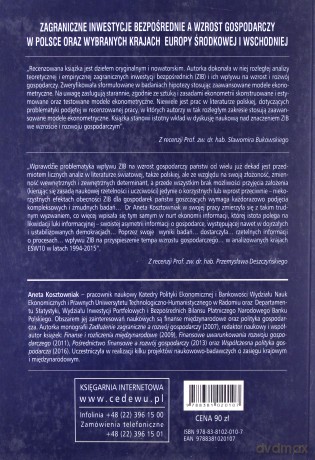Zagraniczne inwestycje bezpośrednie a wzrost gospodarczy - Aneta Kosztowniak [KSIĄŻKA]
