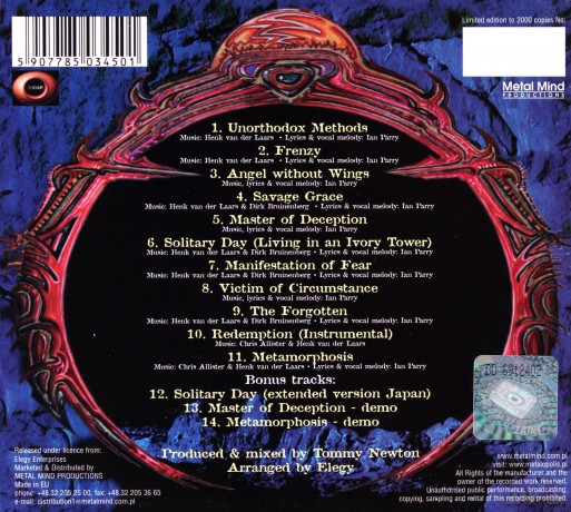 Elegy: Manifestation Of Fear (Remastered + Bonus Tracks) (digipack) [CD]