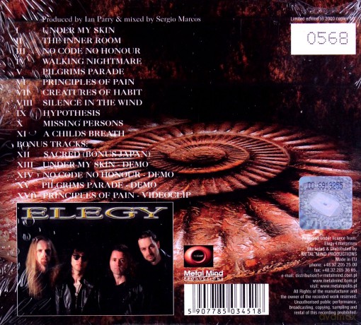 Elegy: Principles Of Pain (Remastered + Bonus Tracks) (digipack) [CD]