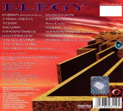 Elegy: State Of Mind (Remastered + Bonus Tracks) (digipack) [CD]
