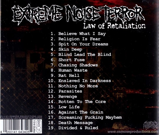 Extreme Noise Terror: Law Of Retaliation [CD]