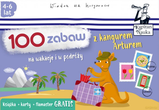 100 zabaw z kangurem Arturem na wakacje i w podróży. Kapitan Nauka - Bożena Dybowska [KSIĄŻKA]