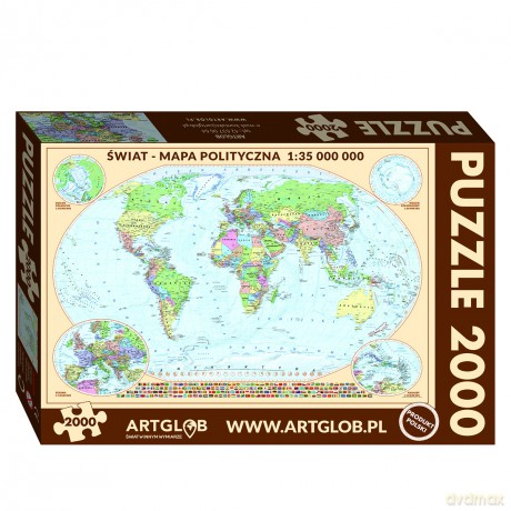ARTGLOB 2000 el. Świat Mapa polityczna [PUZZLE]