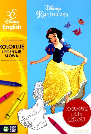Księżniczki. Koloruję i poznaję słowa. Disney English [KSIĄŻKA]