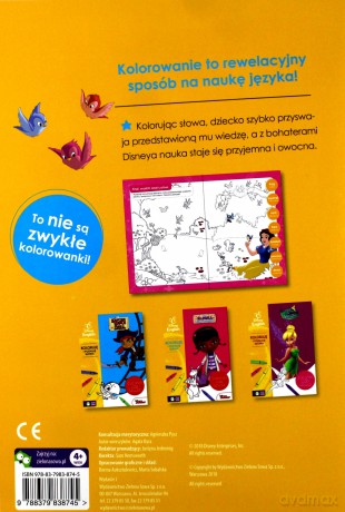 Księżniczki. Koloruję i poznaję słowa. Disney English [KSIĄŻKA]