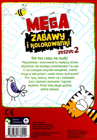 Megazabawy i kolorowanki. Labirynty, krzyżówki i łamigłówki zeszyt 2 [KSIĄŻKA]