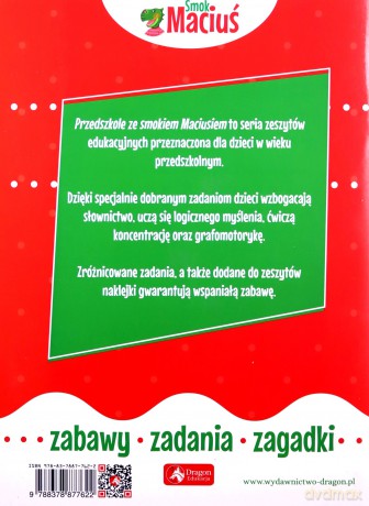 Smok Maciuś. Przedszkole ze smokiem Maciusiem dla pięciolatków [KSIĄŻKA]