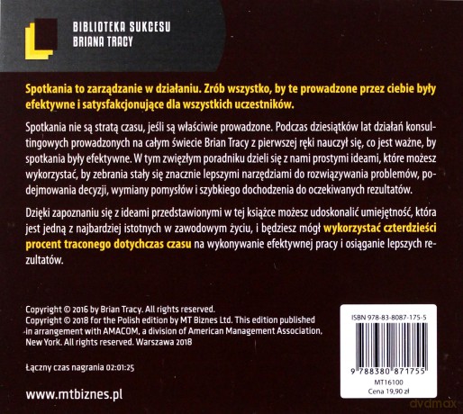 Spotkania biznesowe. Biblioteka sukcesu Briana Tracy - Tracy Brian [AUDIOBOOK]