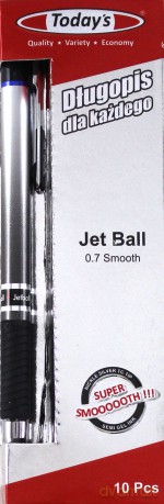Długopis Todays Jet Ball czarny (10 szt)