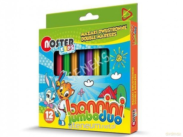Mazaki dwustronne Bonnini Jumbo 12 kolorów