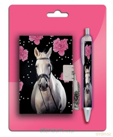 Pamiętnik na kłódkę z długopisem Horse 18-3643HR