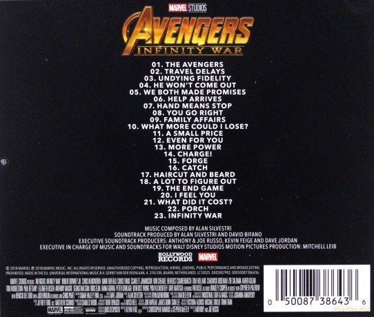 Avengers: Infinity War soundtrack (Avengers: Wojna bez granic) [CD]