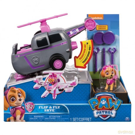 Psi Patrol Flip and Fly Pojazd z figurka, Skye [FIGURKA]