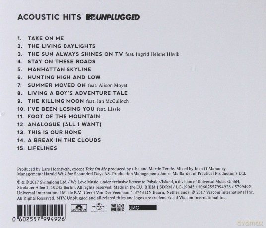 A-Ha: Acoustic Hits - Mtv Unplugged [CD]